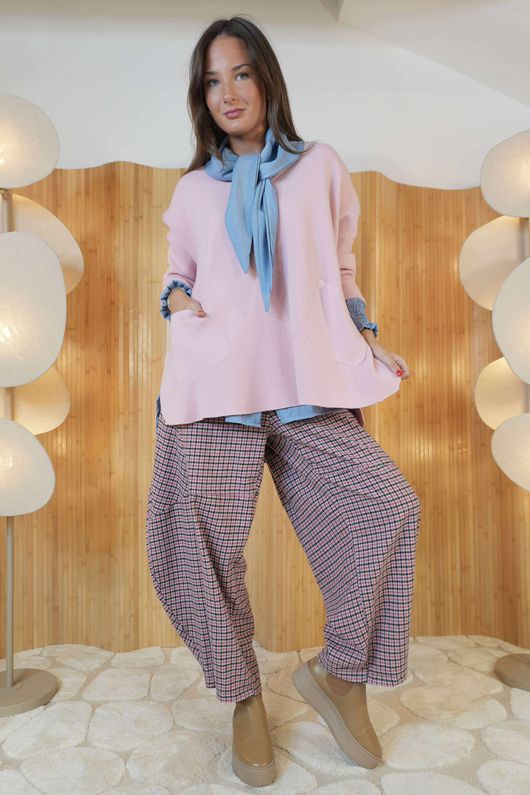 Purdy V Neck Luxury Blanket Knit Sugar